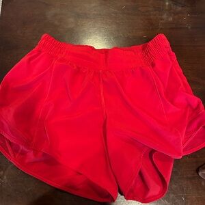 Lululemon Athletica Vibrant Red Athletic Shorts